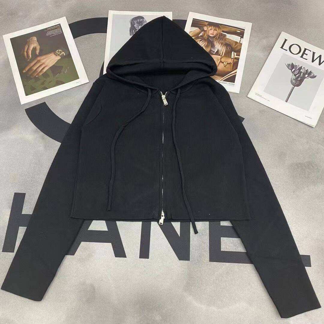 Lw Black Crop Hoodie Preorder