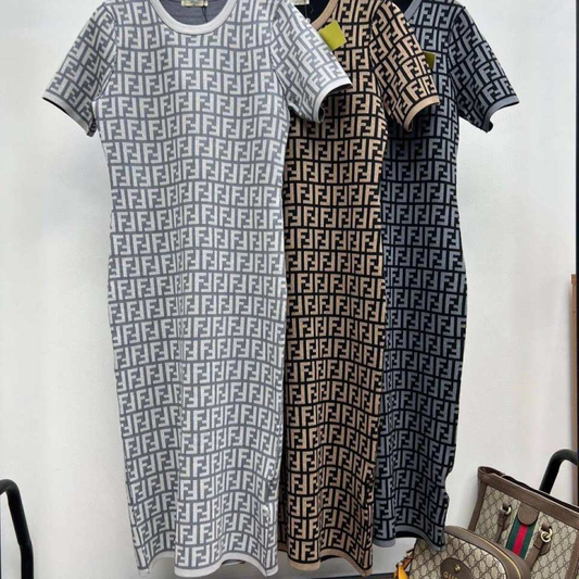 F Dress preorder dark gray/blue