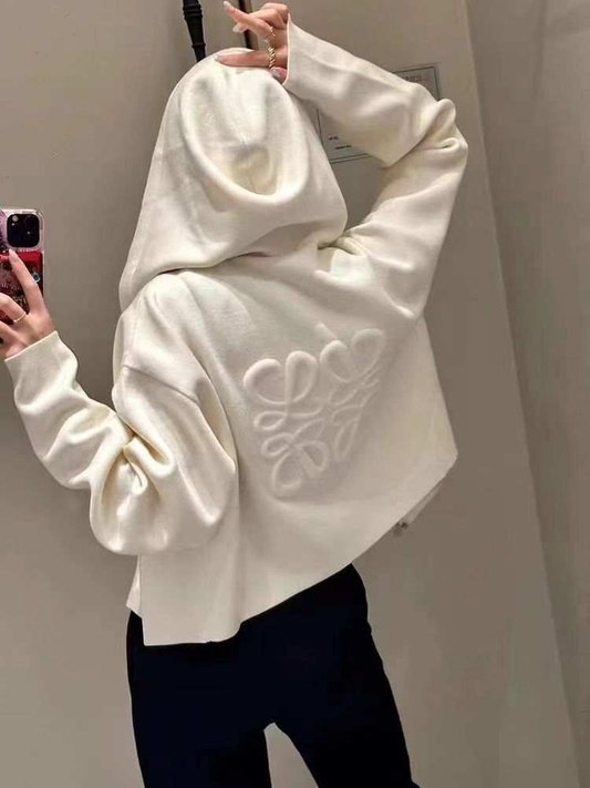 White Lw Crop Hoodie
