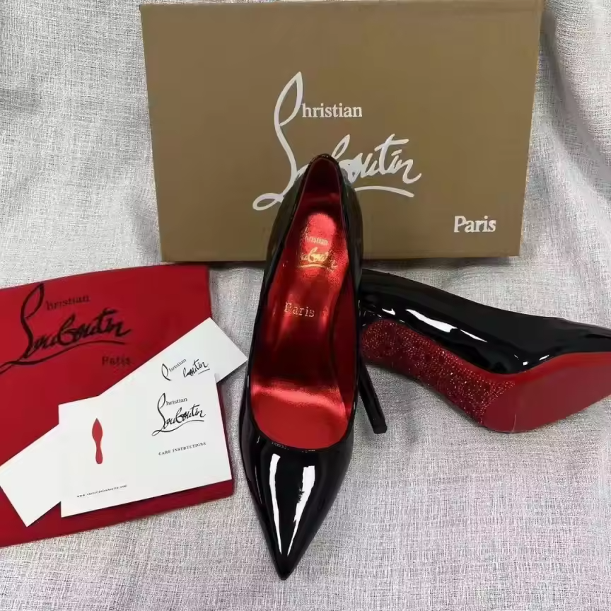 Black and red LB leather heels 8cm heel preorder