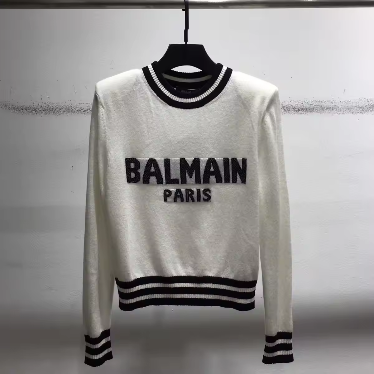Bmn white and black sweater one size preorder