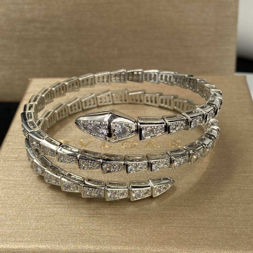 B Silver Bangle Double wrap copper plated