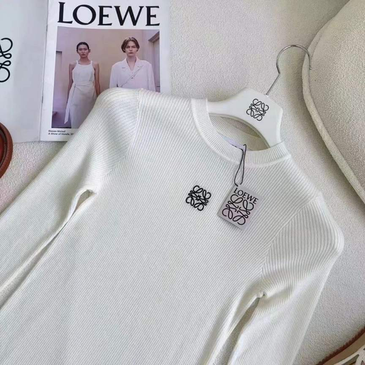 Ribbed White Lw Tshirt preorder