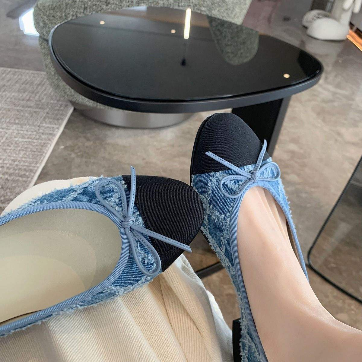 Denim C Flats preorder