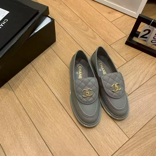 Gray C leather Loafers preorder