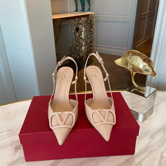 Nude PINK V Heels preorder