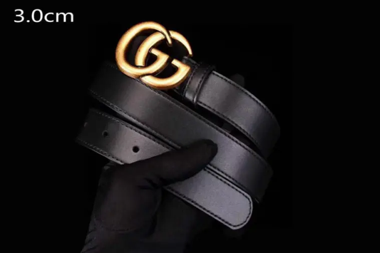 Black G leather 3.0 cm Belt preorder