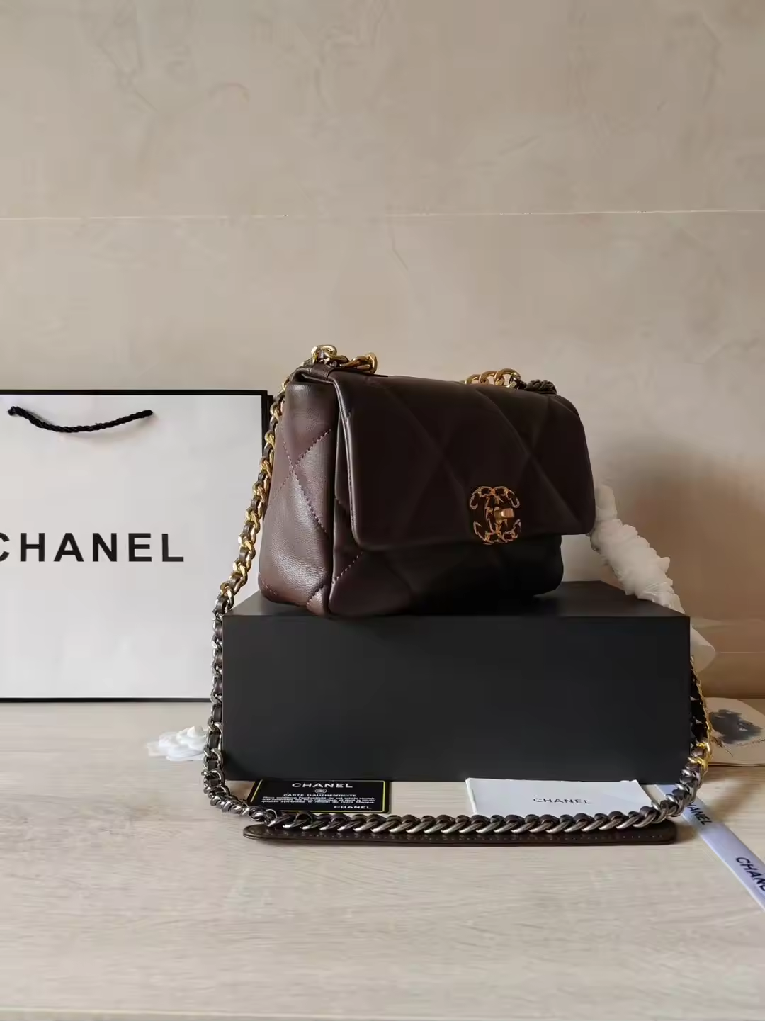 Dark Brown C medium bag
