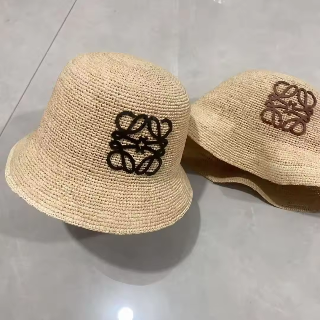 Beach Straw Lw Hat brown and black
