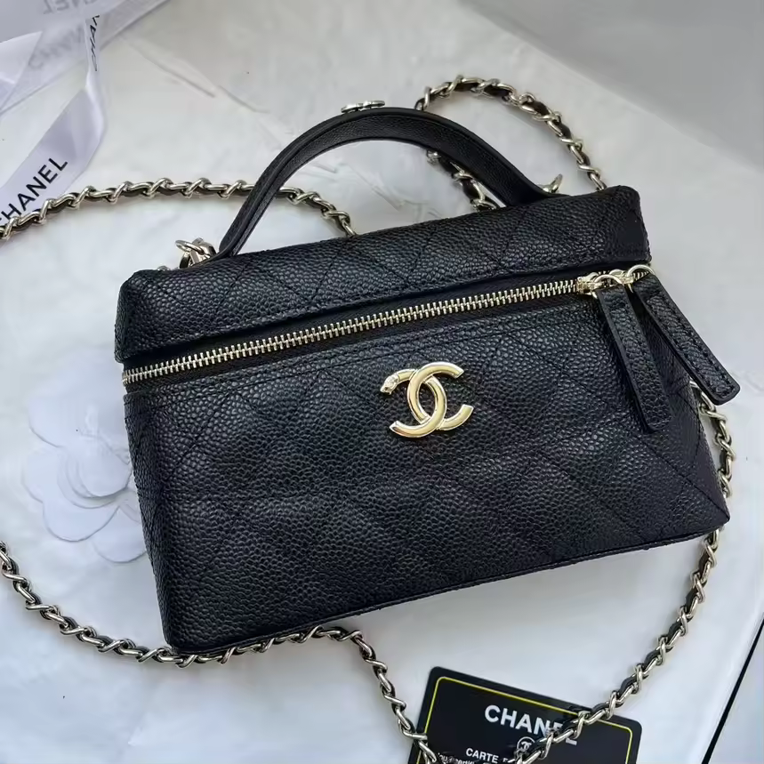 C Black leather Bag with handle preorder