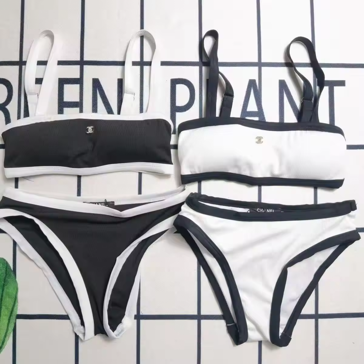 Black 2 piece C bikini bathing suit girls/teens runs small preorder