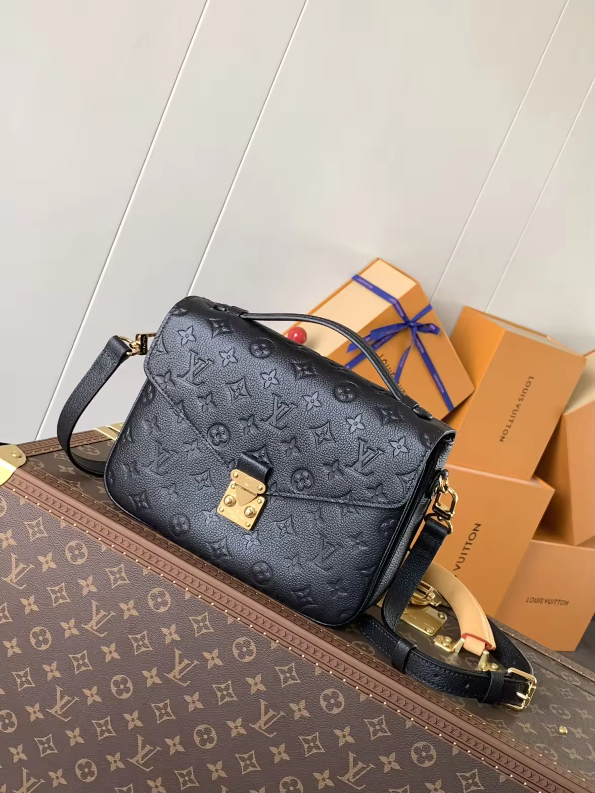L V Black leather Bag preorder