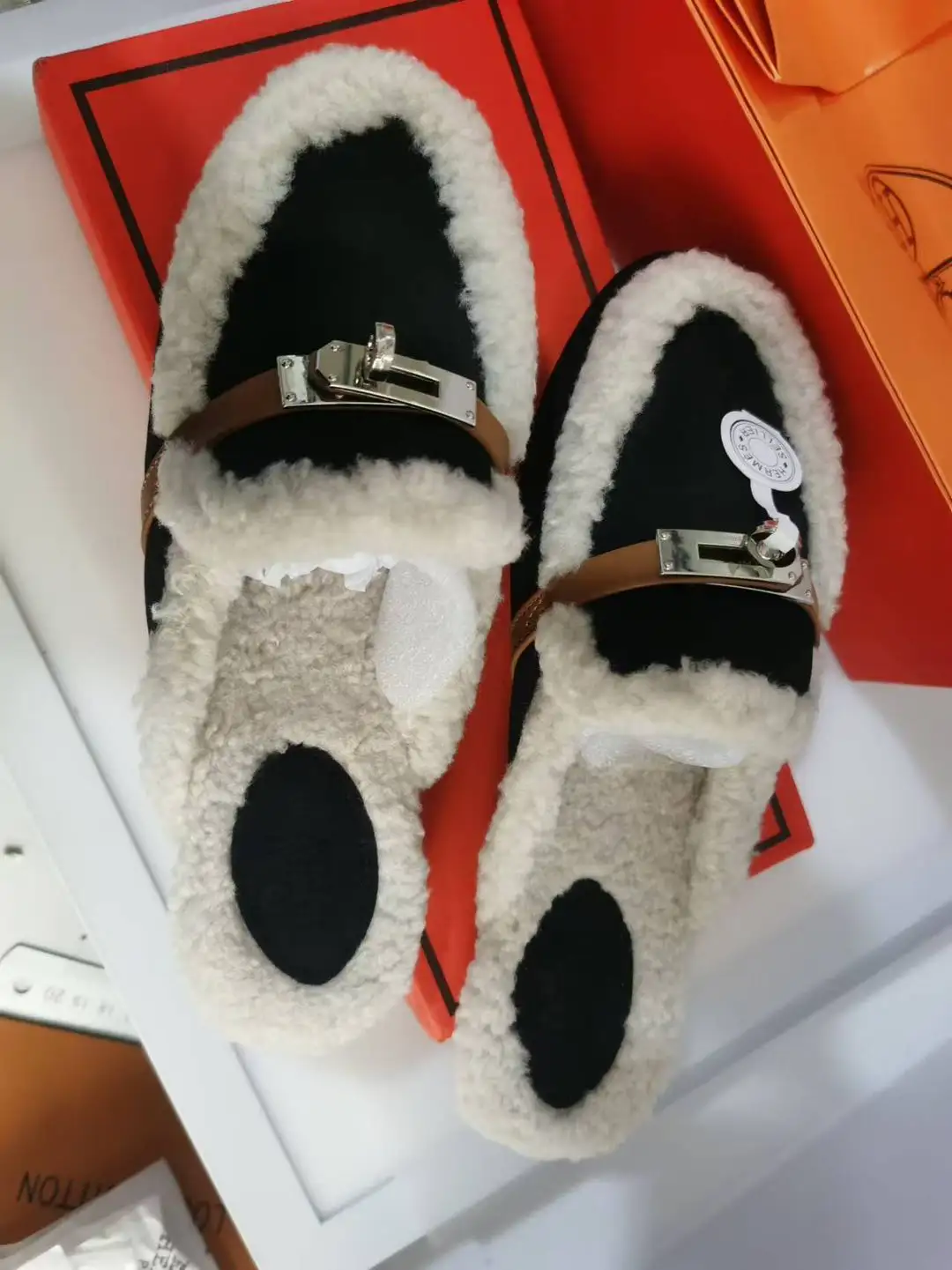 Sherpa H Black Slip ons preorder