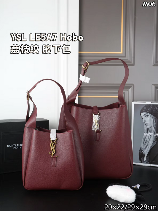Burgundy Y Bag 2 sizes preorder