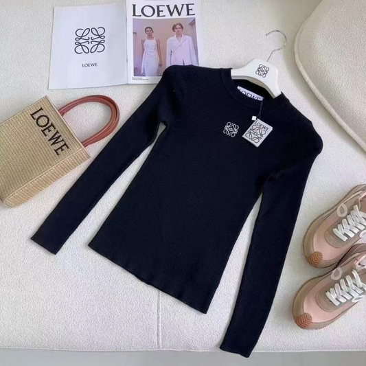 Ribbed Black Lw Tshirt
