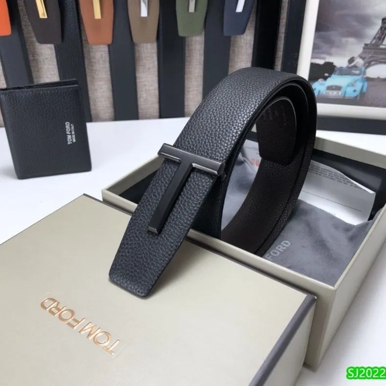 Black T leather men's Belt preorder