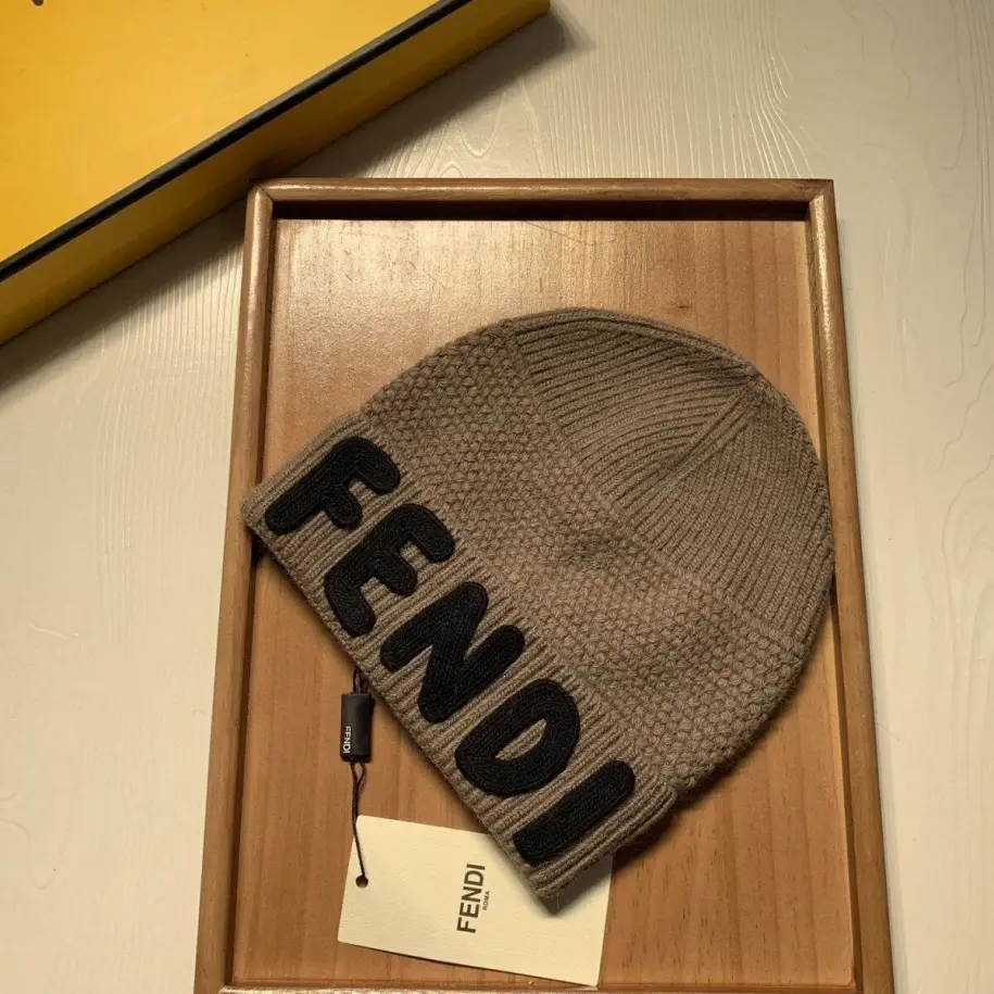 Brown F Beanie Hat preorder