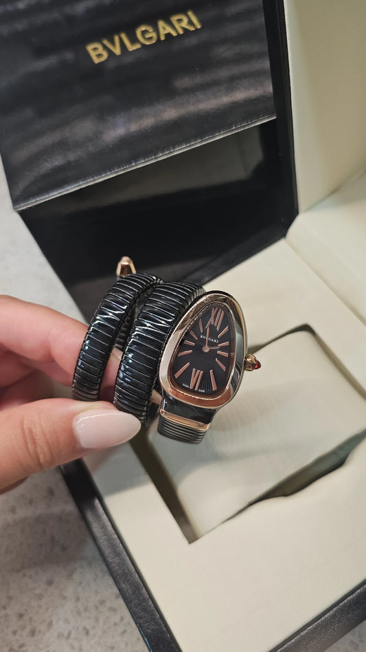 Wrap Around Black+rose gold watch Bvgri preorder