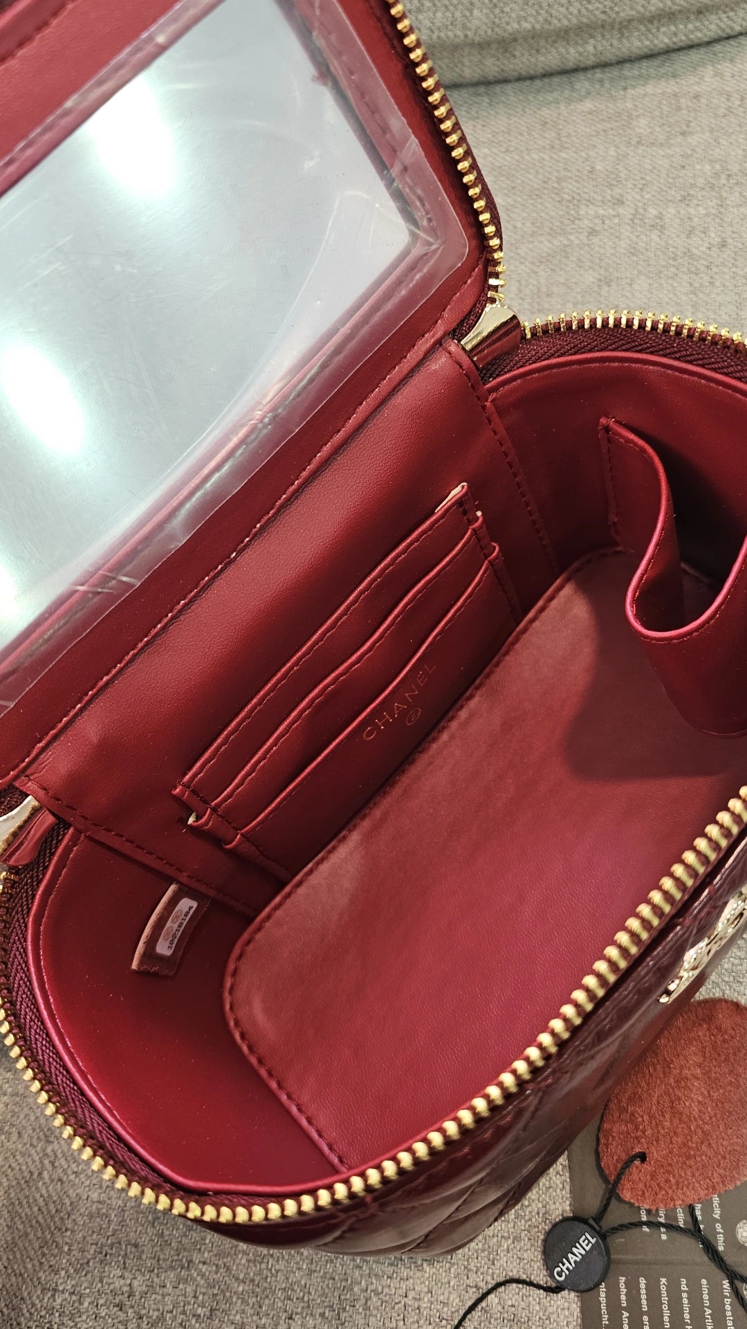Burgundy C Bag with wired handle preorder