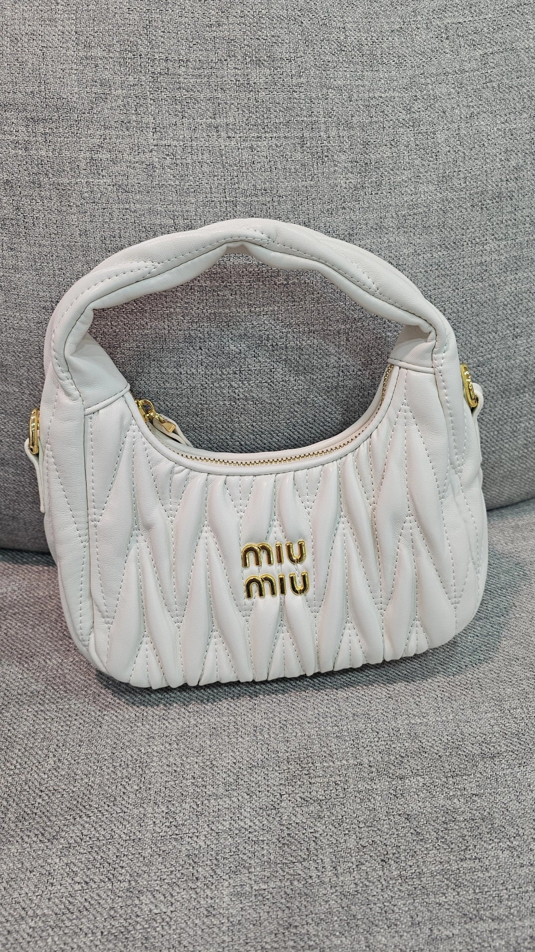MM white crossbody bag