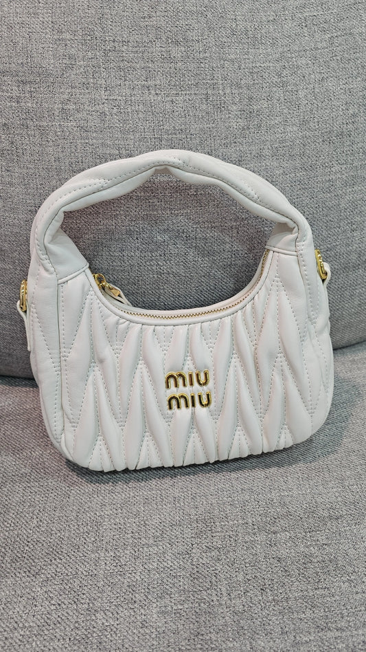 MM white crossbody bag