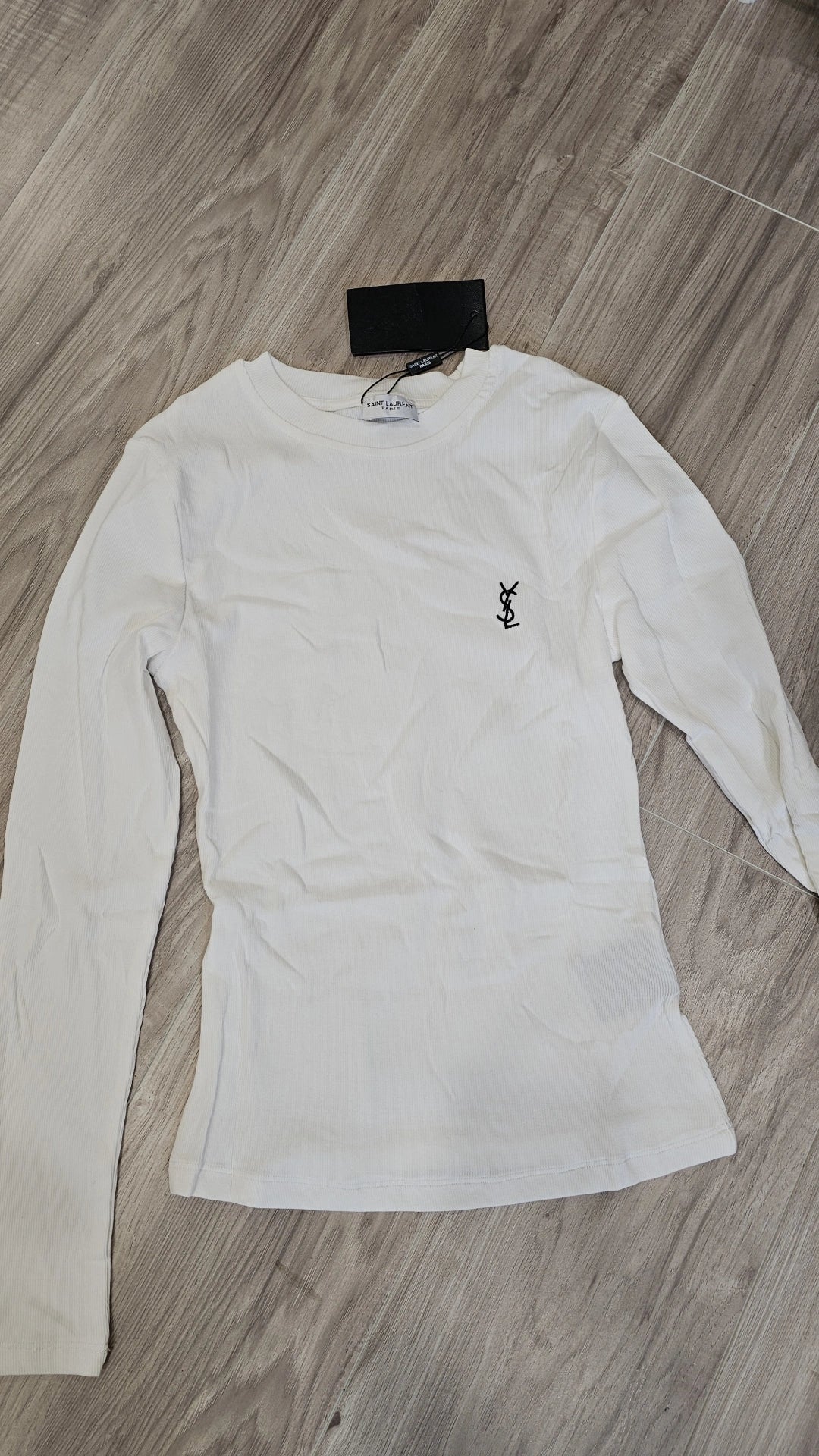 Ys Cotton Ribbed Tshirt Black and White