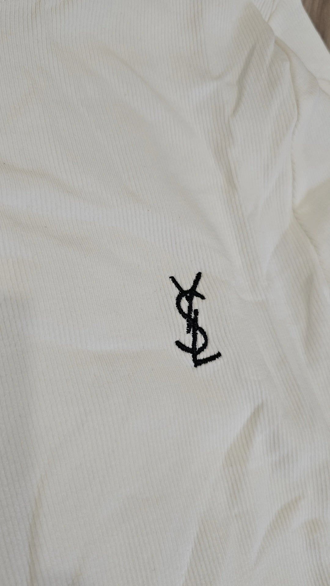 Ys Cotton Ribbed Tshirt Black and White