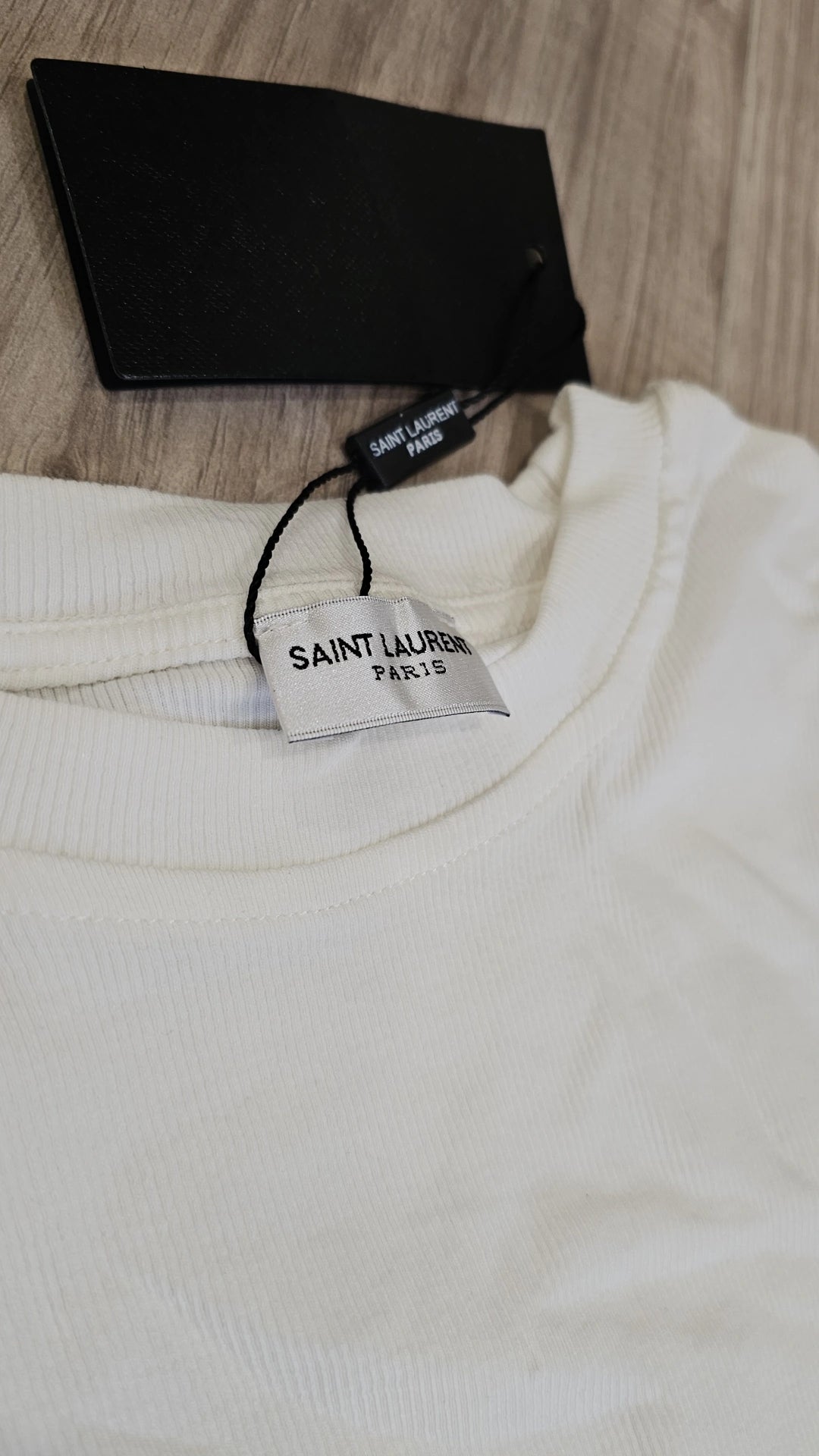 Ys Cotton Ribbed Tshirt Black and White