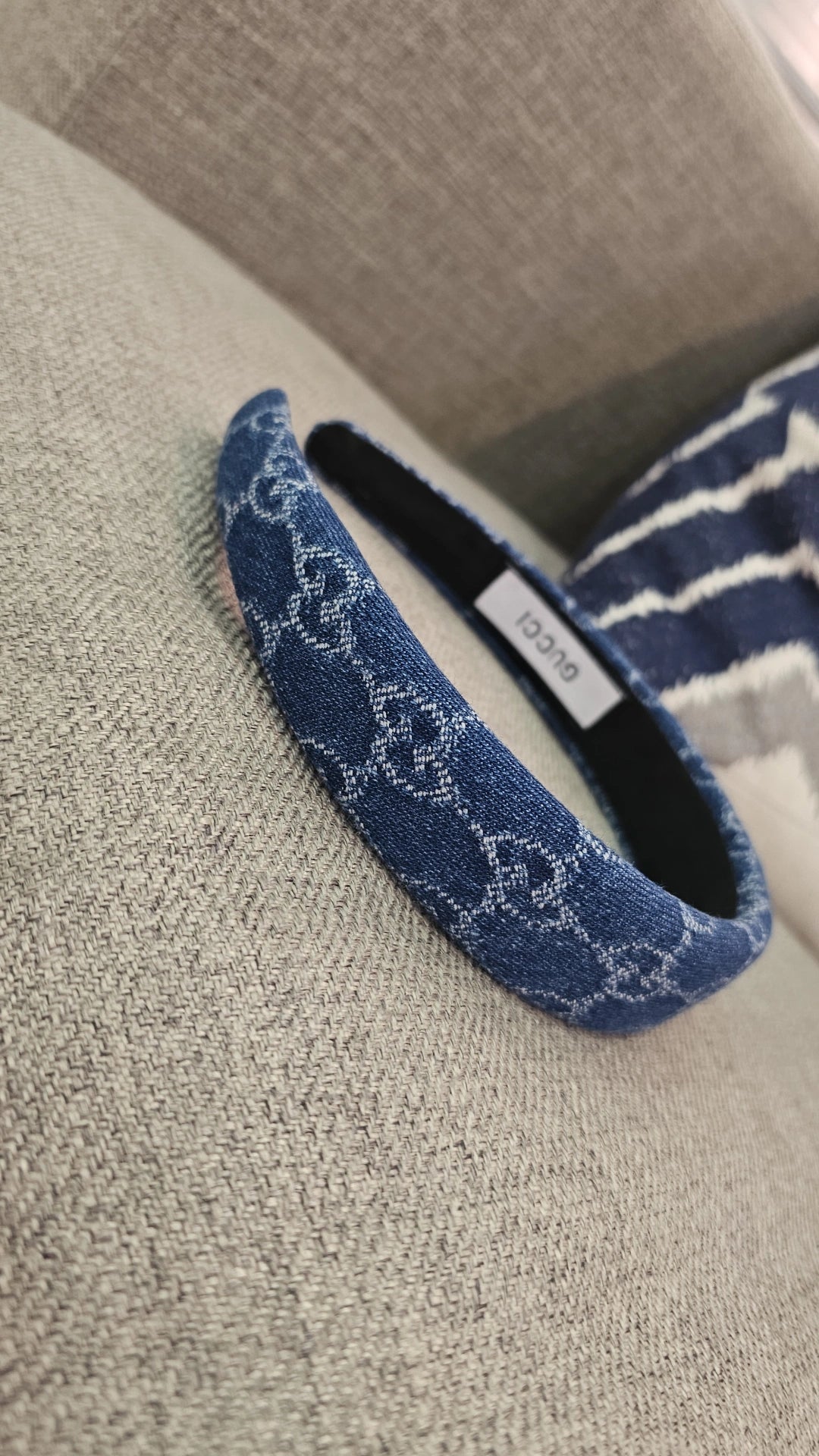 Blue denim G Headband