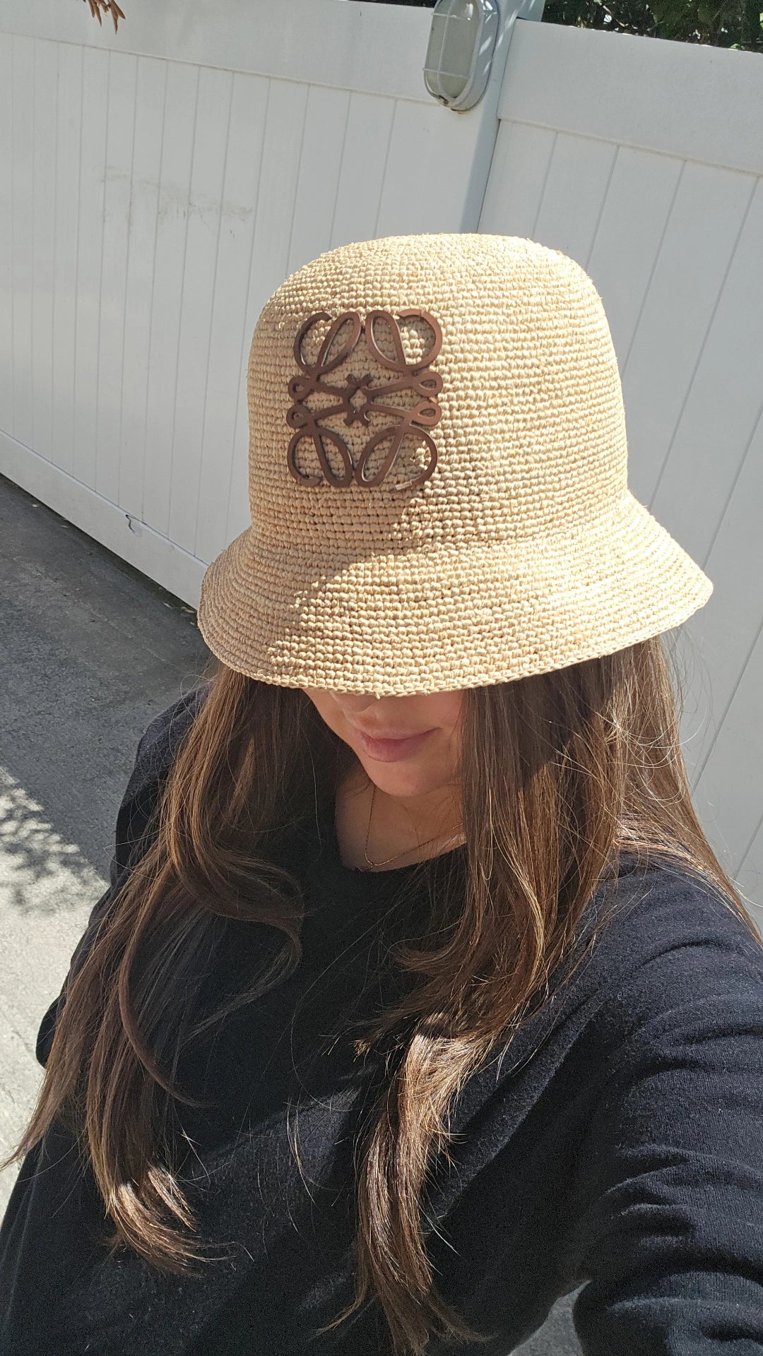 Beach Straw Lw Hat brown and black