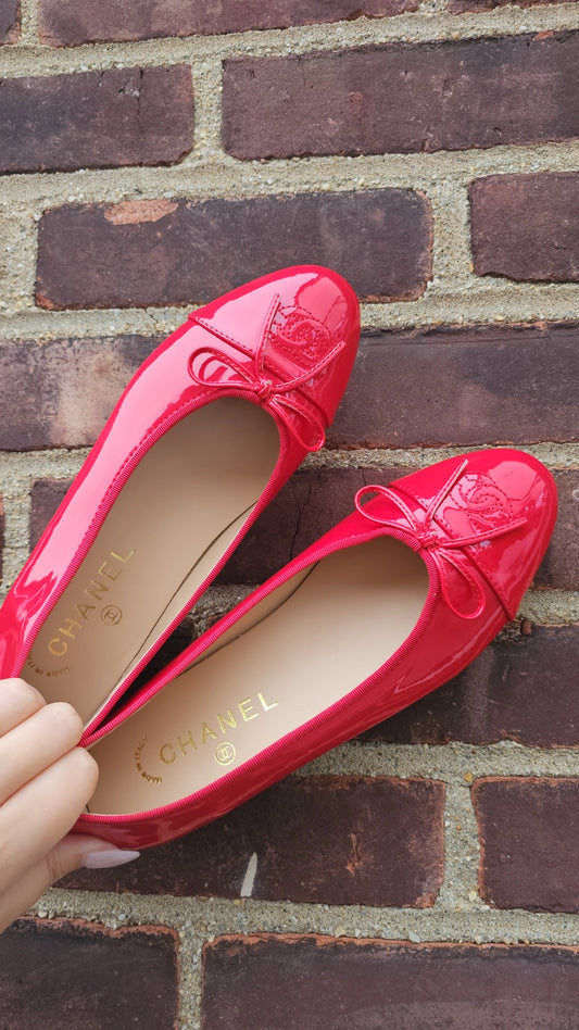 Red C Flats patent leather preorder