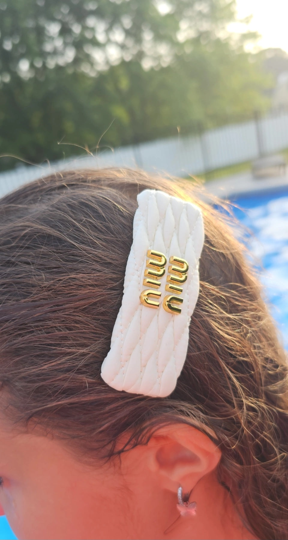 MM oversized Hair clips black, brown, cream