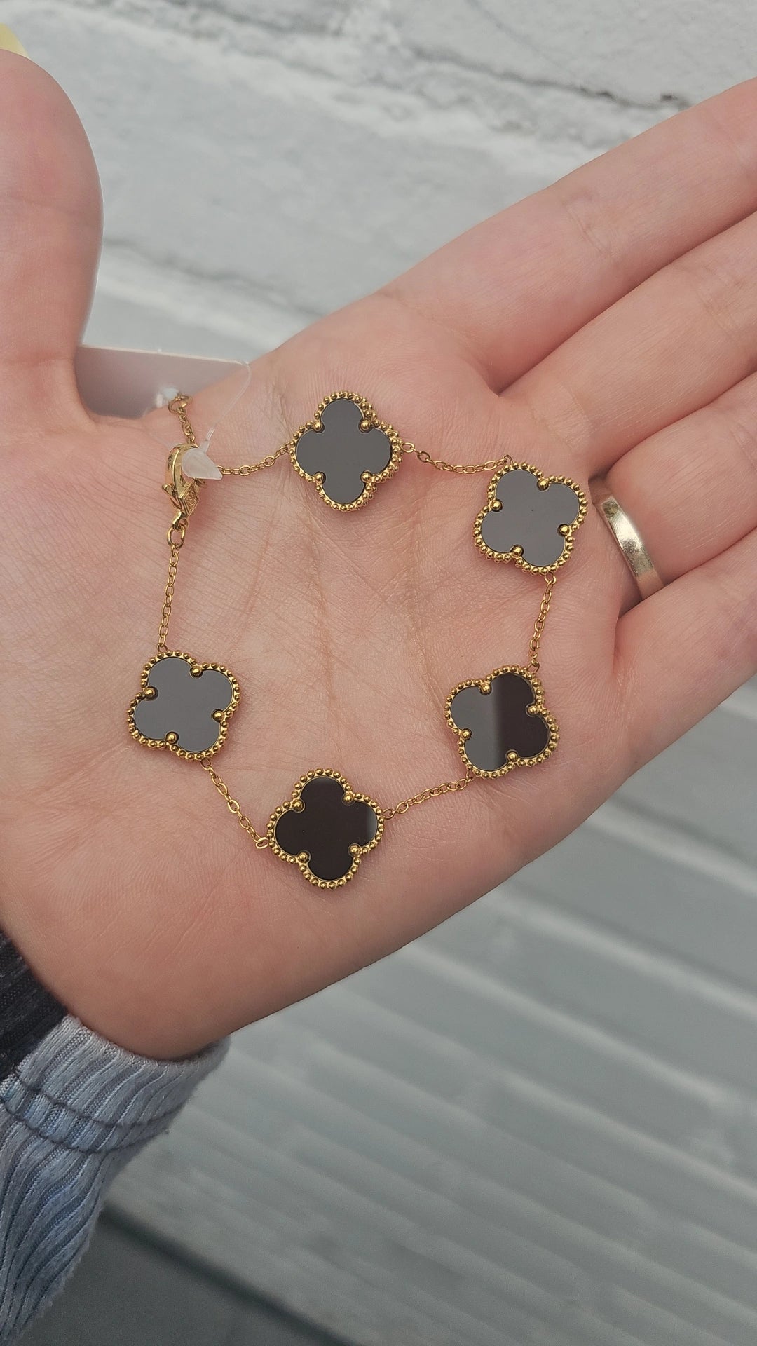Black VC Bracelet gold plated