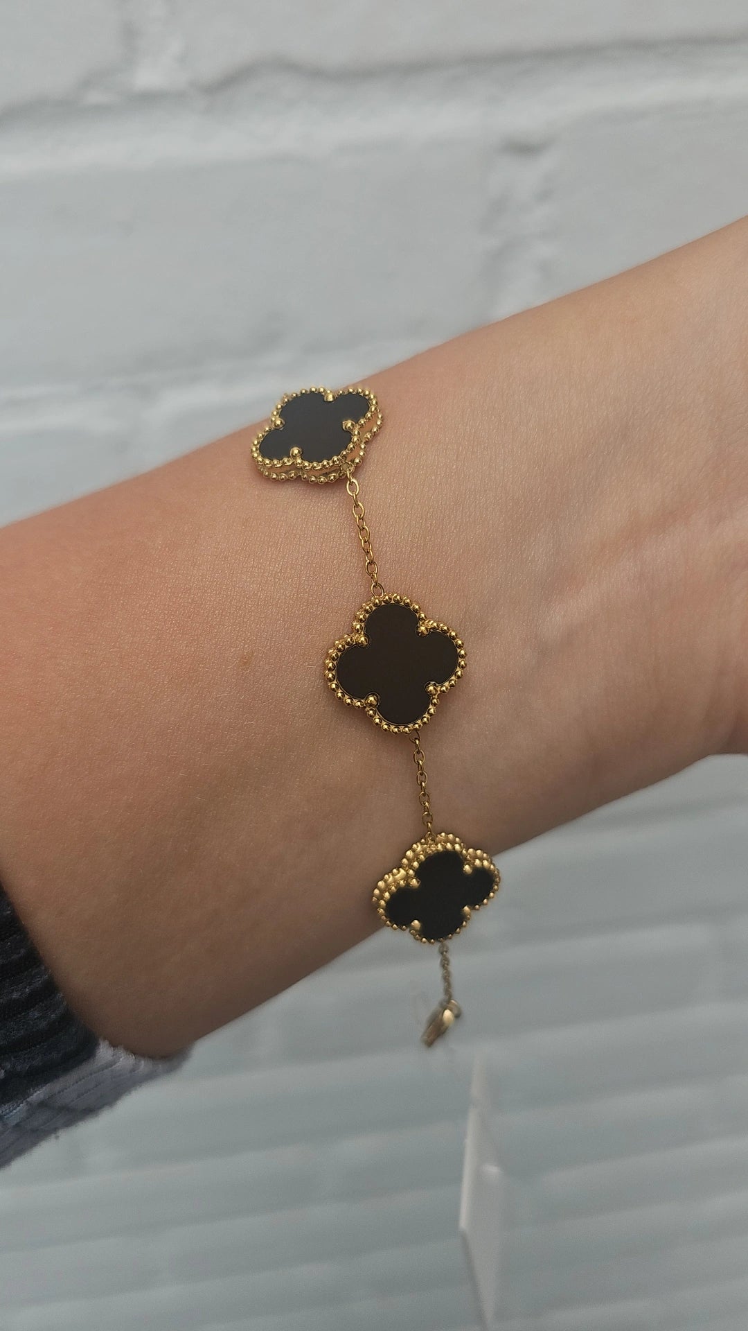 Black VC Bracelet gold plated