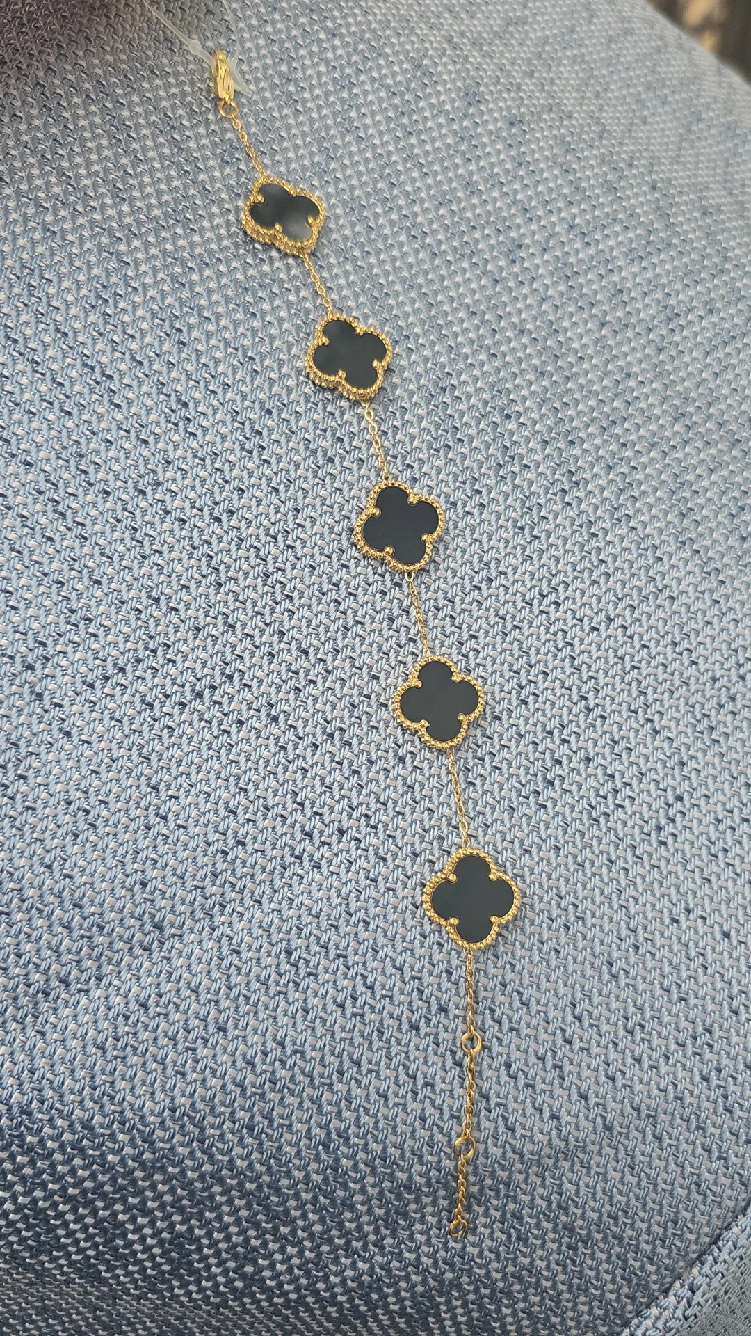 Black VC Bracelet gold plated