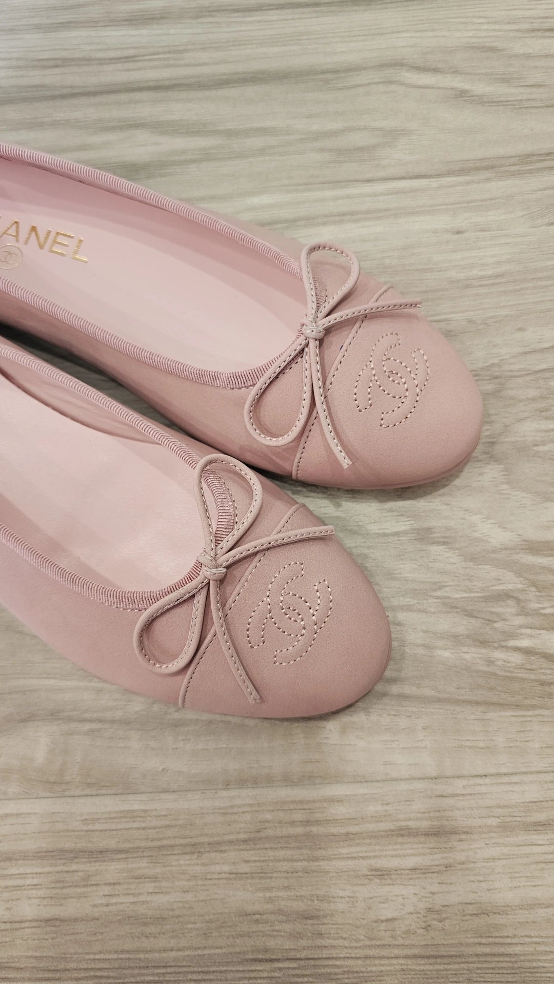 Pink C suede flats preorder