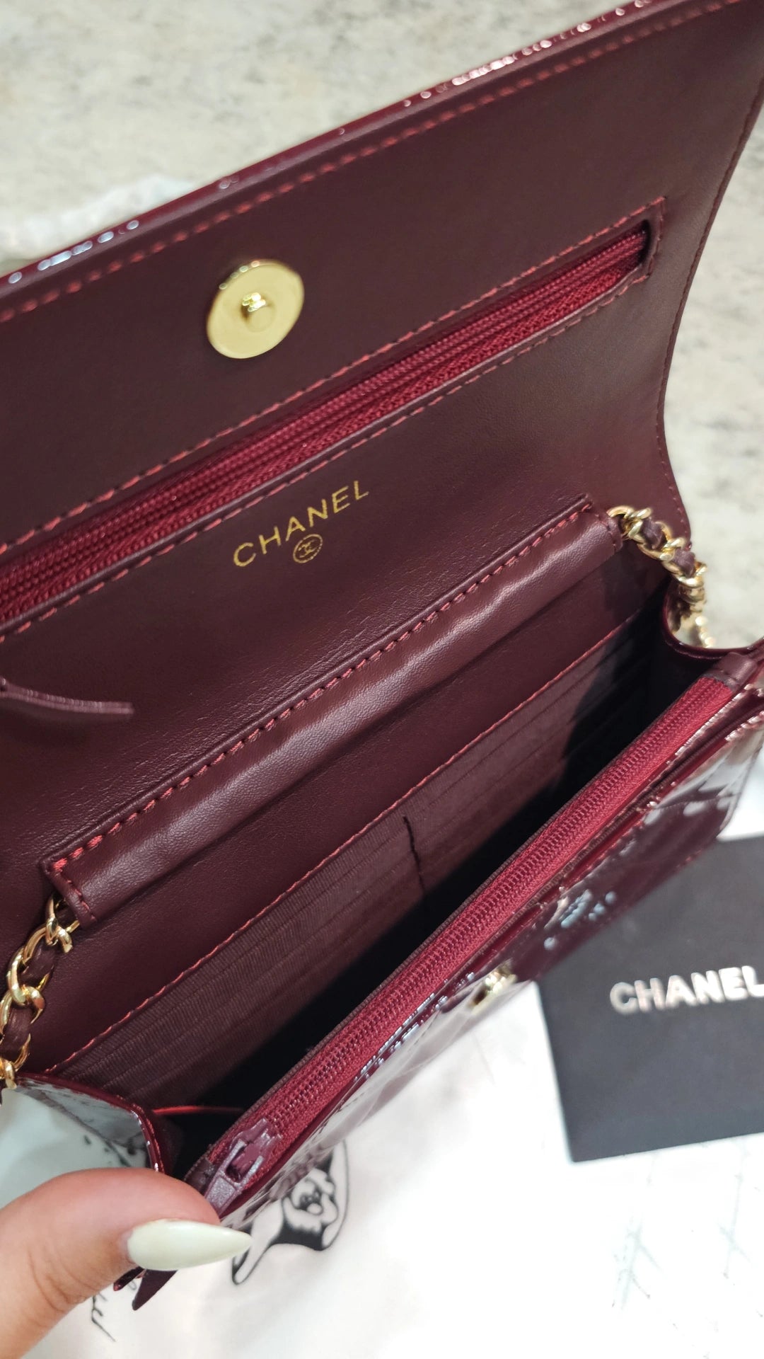 Burgundy Shiny C Bag preorder