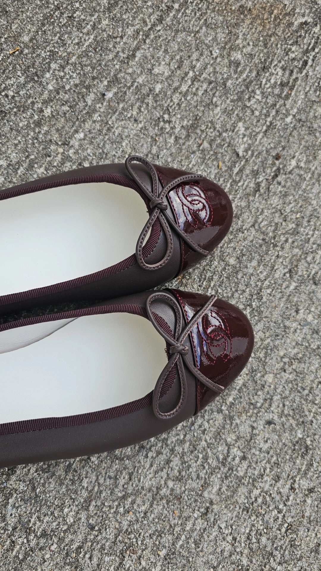 Dark Bordeaux leather Ballet Flats preorder