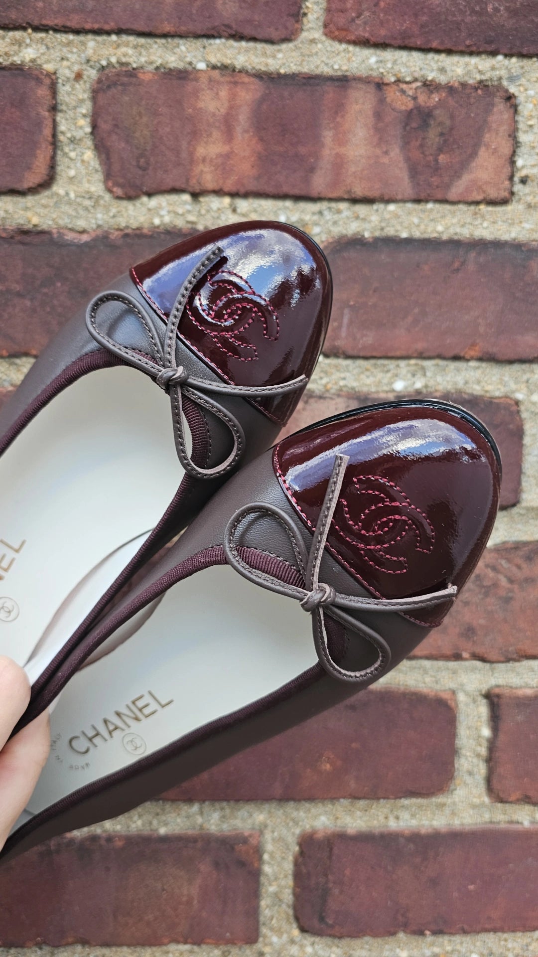 Dark Bordeaux leather Ballet Flats preorder