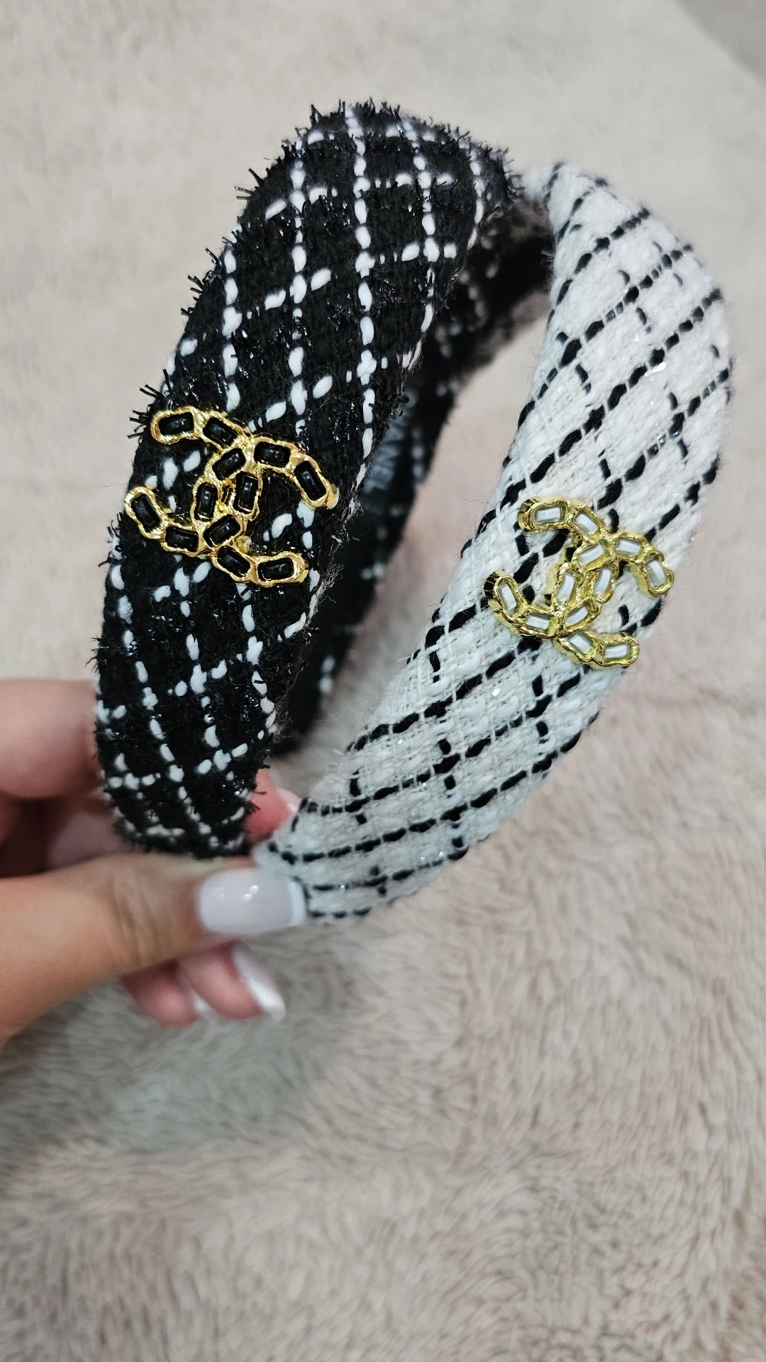 C checkered Headbands