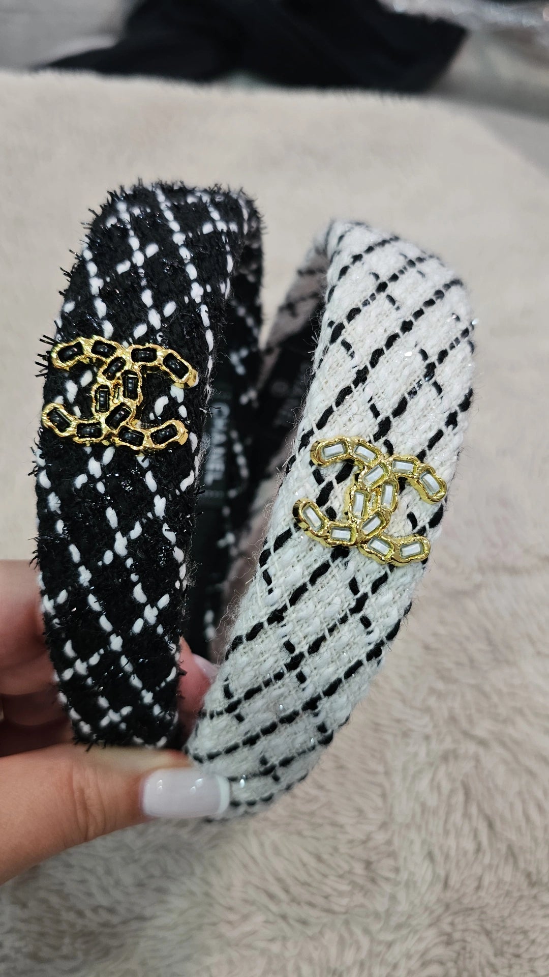 C checkered Headbands