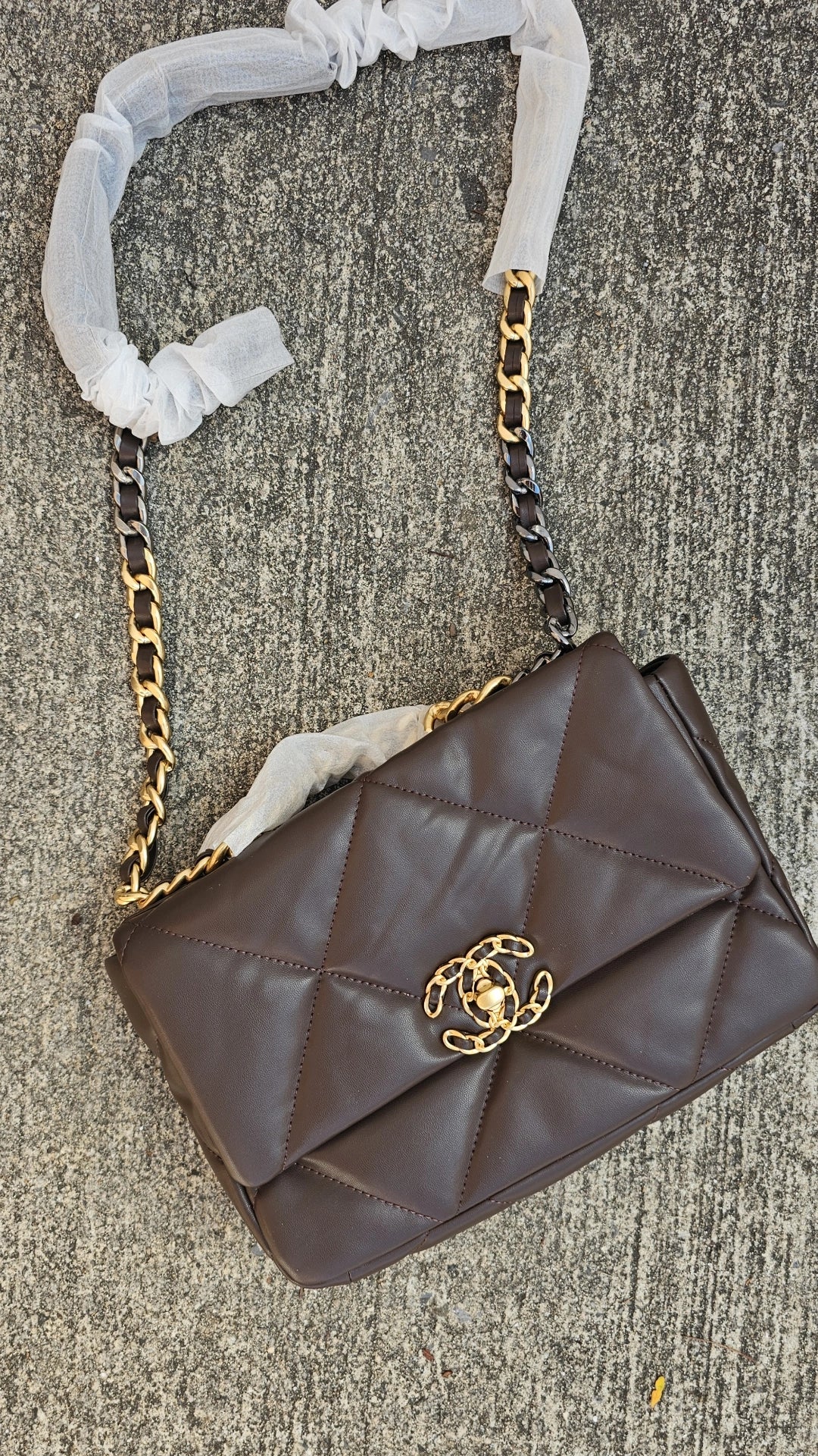 Dark Brown C medium bag