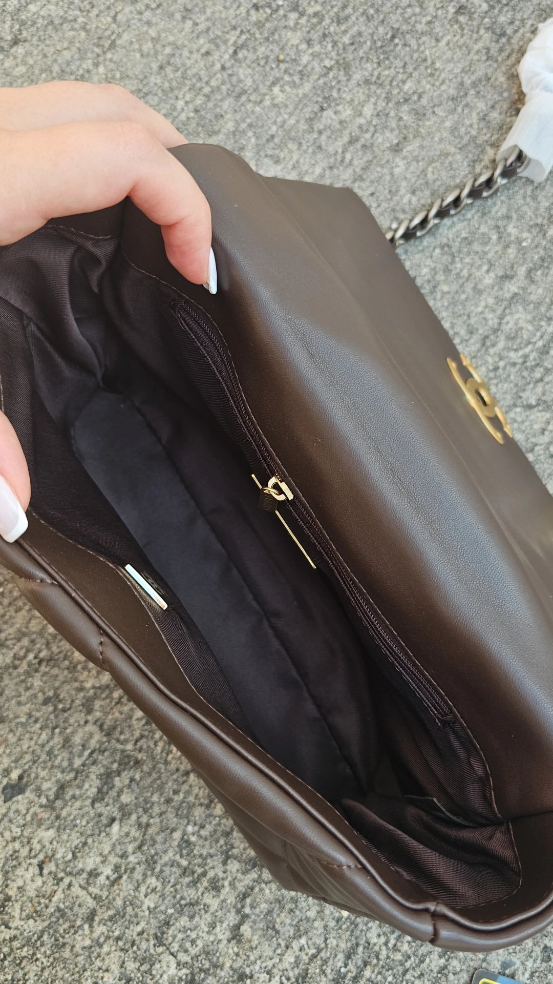 Dark Brown C medium bag