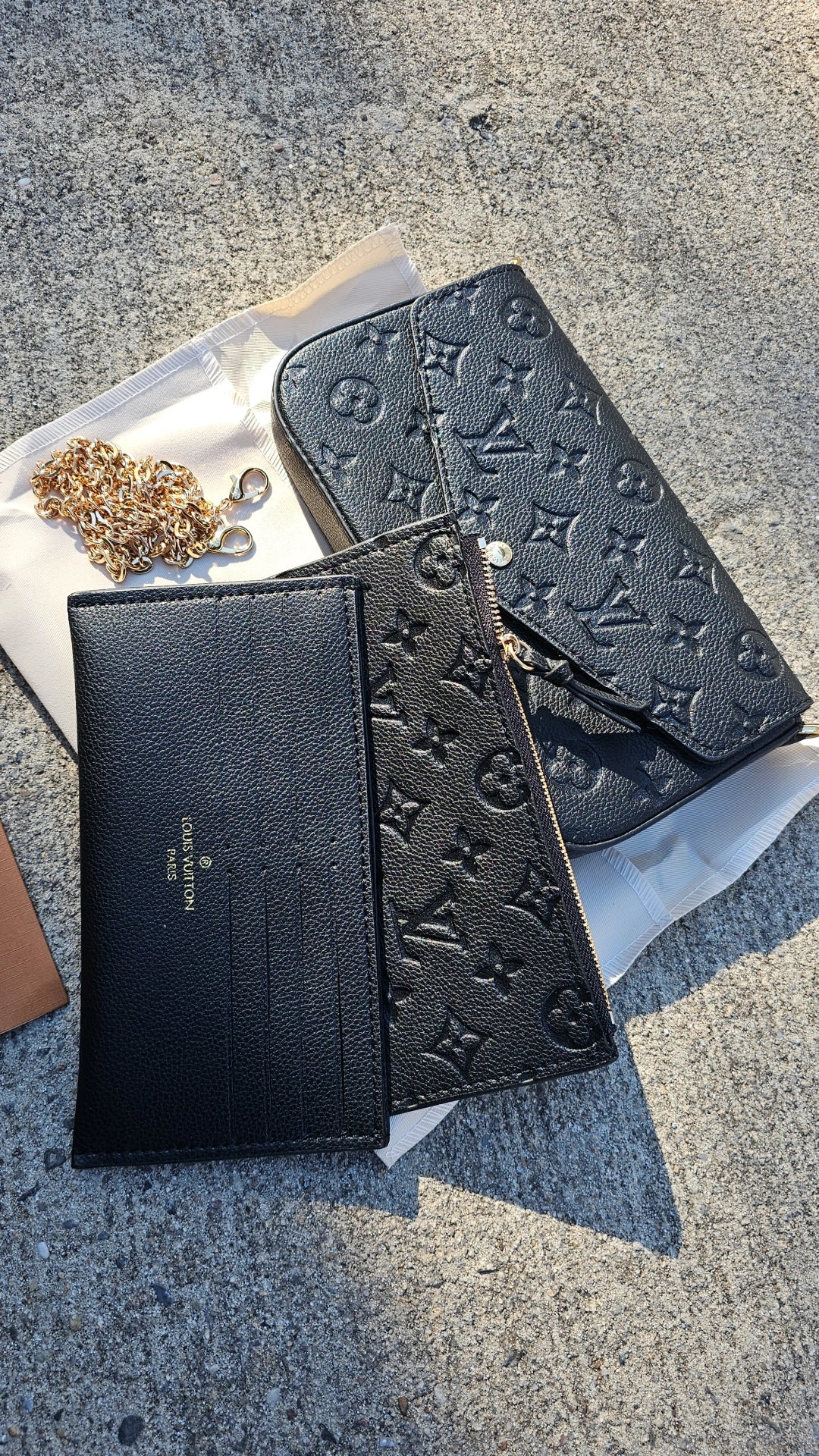 Black Rectangle L Bag with insert preorder