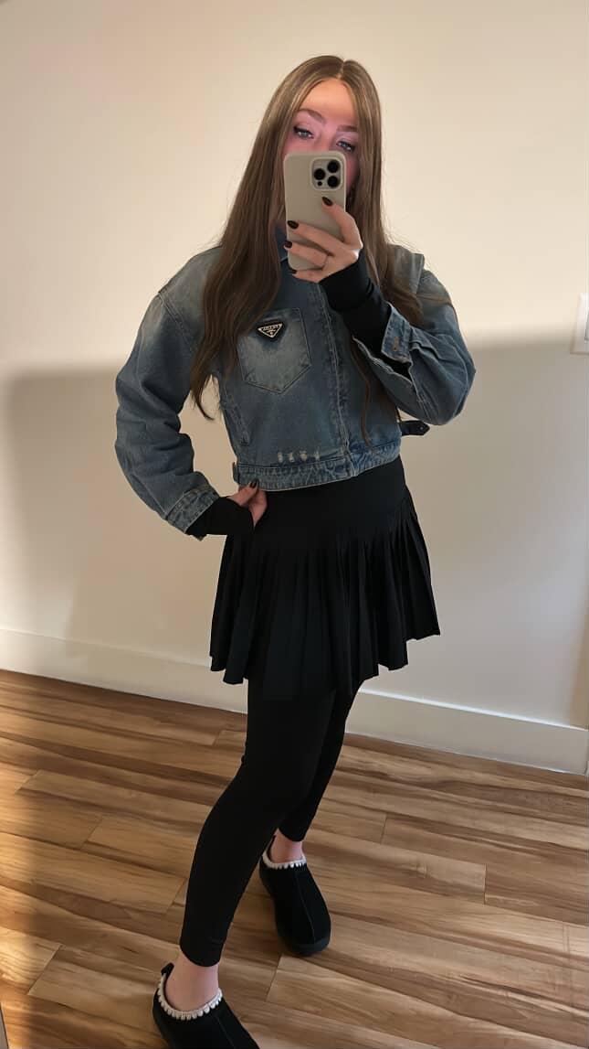 P denim crop jacket preorder