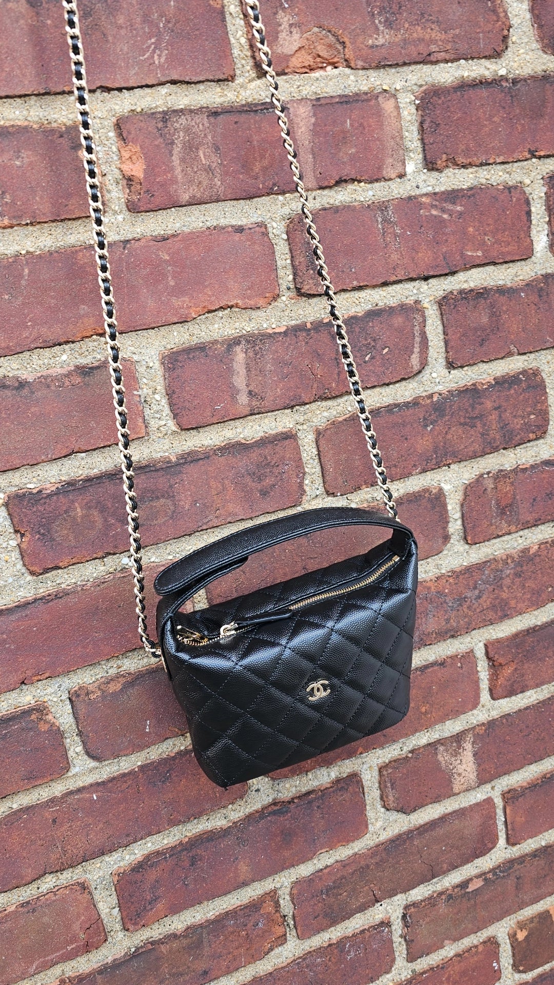 C Black crossbody bag 15x13cm