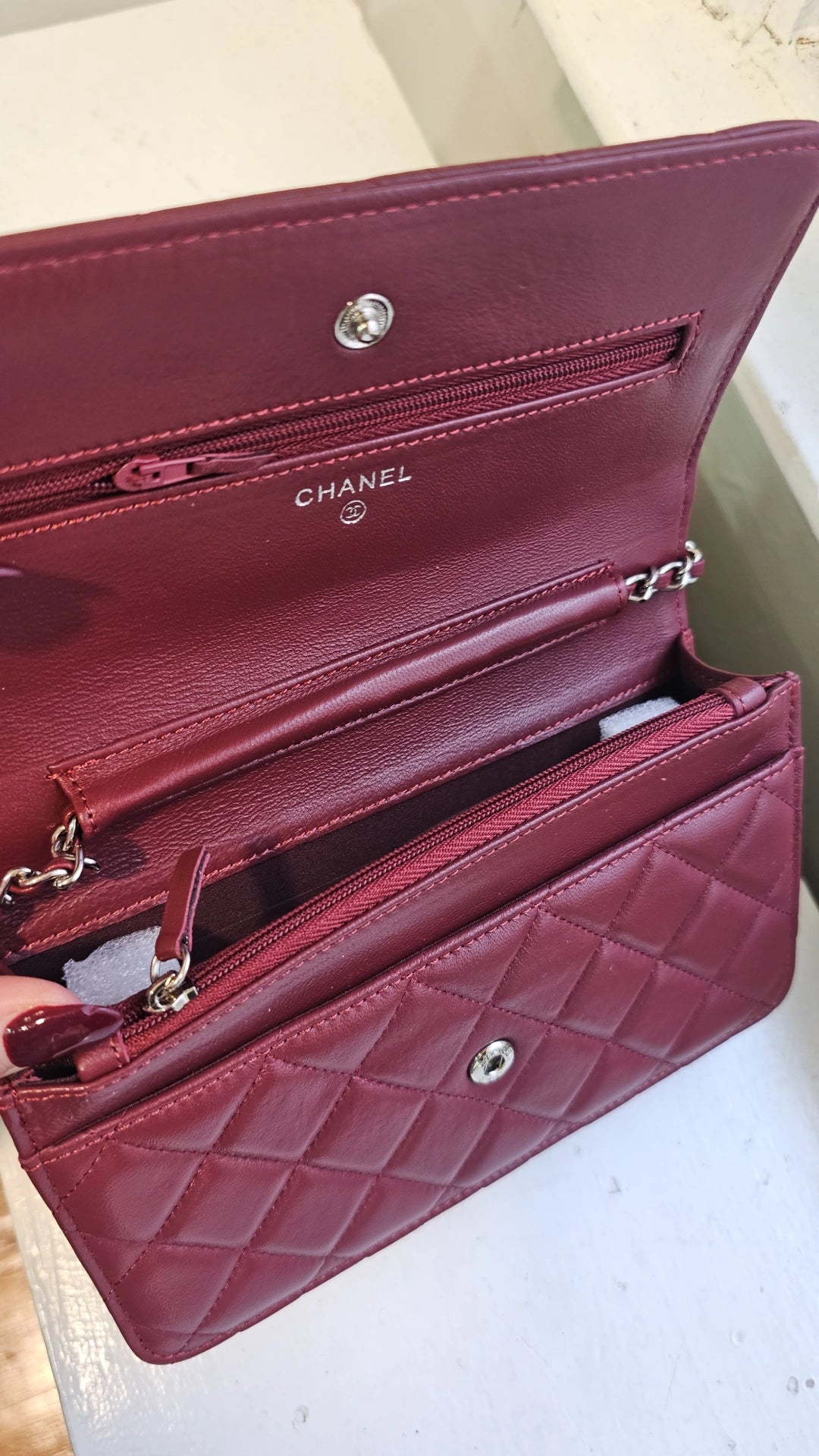Dark red/Burgundy Wallet size C Crossbody Bag preorder