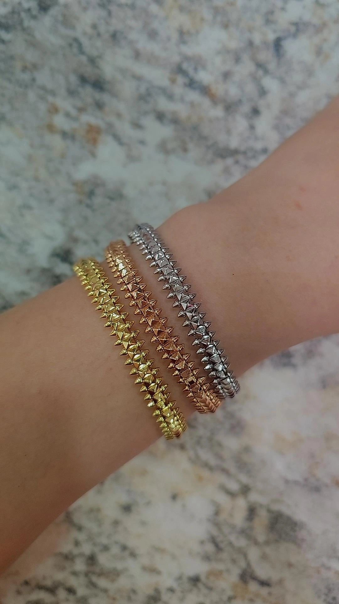 C Clash 3 colors copper 19cm bangle