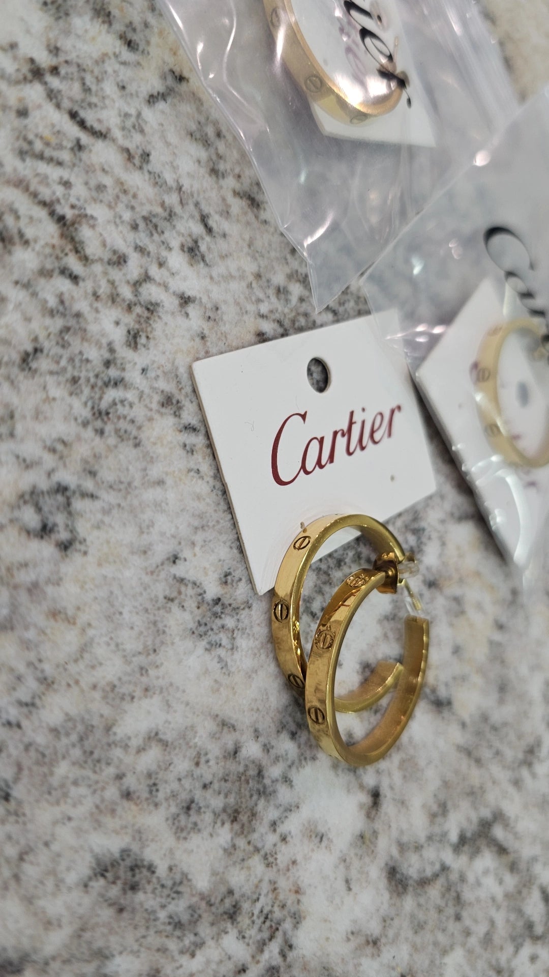 Miss C Gold plated hoops earrings in stock