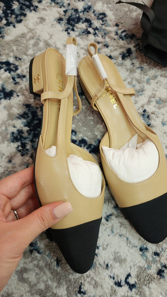 SlingBacks Beige/Black C Preorder